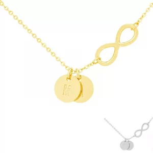 Collier infini personnalisé initiale