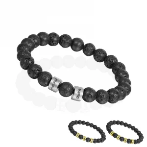 Bracelet personnalisé pierre de lave